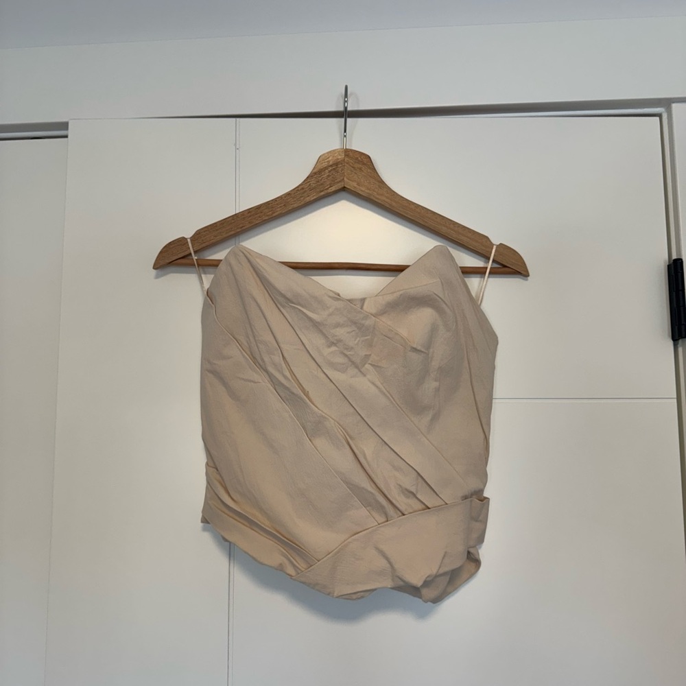Zara Strapless Ruched Top - Picture 3 of 5
